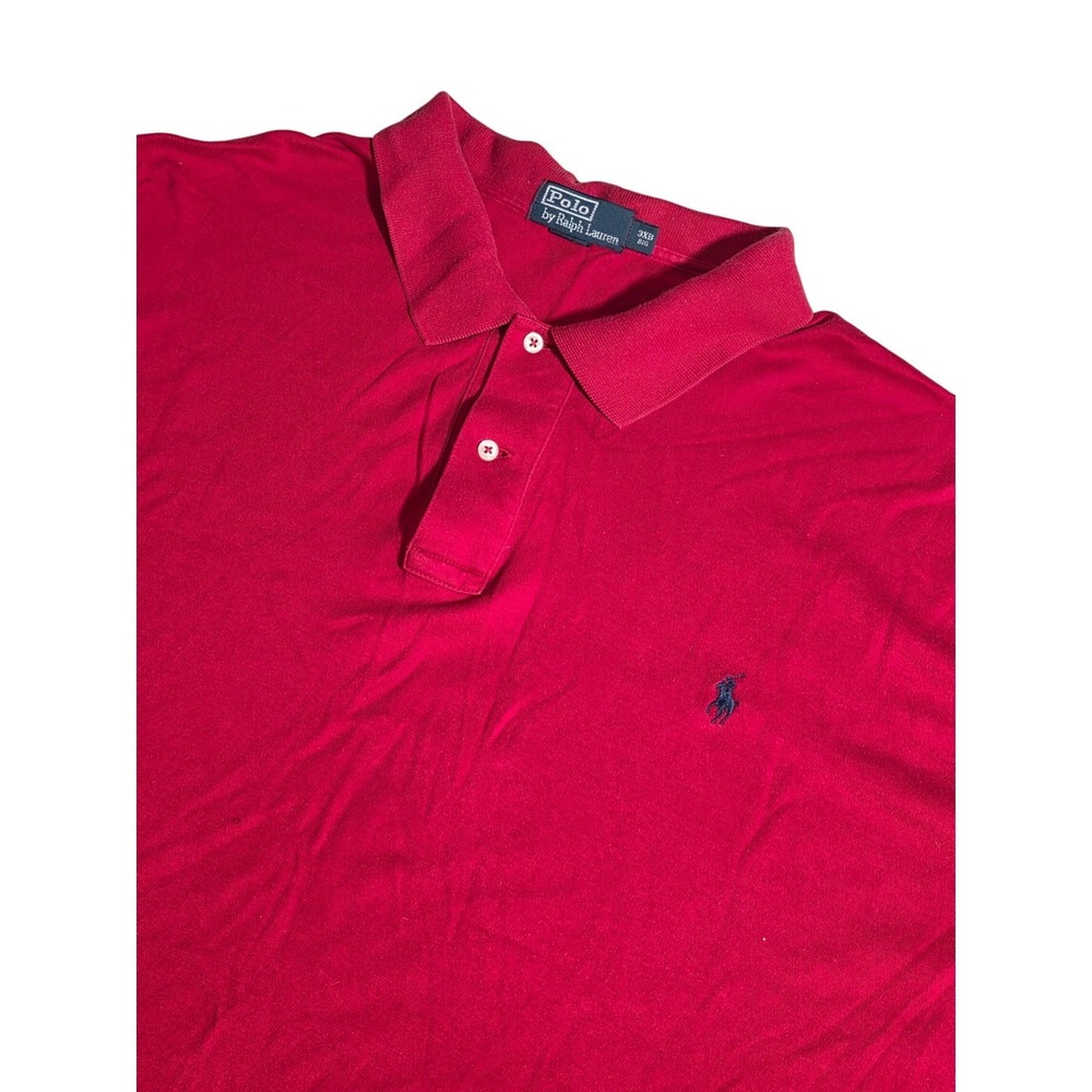Polo Ralph Lauren Mens Red Short Sleeve Pony Logo Polo Shirt 3XB Big & Tall A11